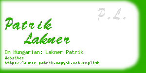 patrik lakner business card